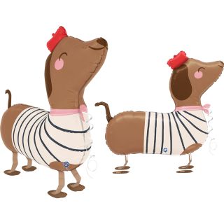 32" Dachshund Pet Walker Foil Balloon