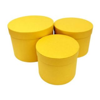 hat-box-mustard-set-of-3
