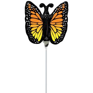Mini Monarch Butterfly Black & Orange Foil Balloon
