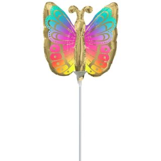 Mini Butterfly Multi-Coloured Foil Balloon