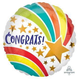 Mini Congrats! Shooting Star Foil Balloon