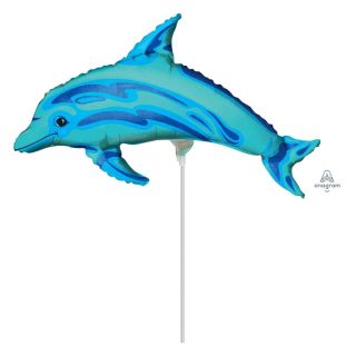 Mini Dolphin Blue Foil Balloon