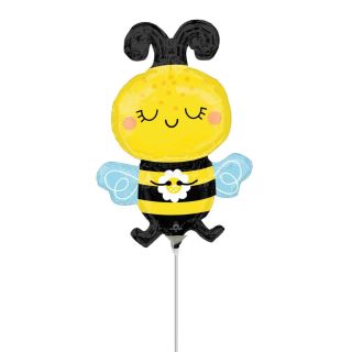 Mini Happy Bumble Bee Foil Balloon