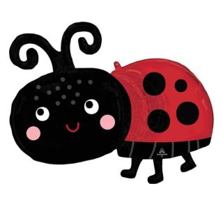 Mini Happy Ladybug Foil Balloon