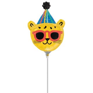 Mini Party Cat Face Foil Balloon