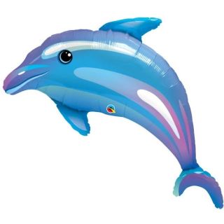 Mini Qualatex Blue Dolphin Foil Balloon