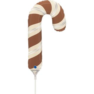 Mini Satin Chocolate Candy Cane Christmas Foil Balloon