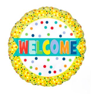 Mini Welcome Lots of Dots Foil Balloon