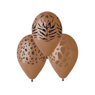 13" Gemar Animal print ass #076 Mocha 25ct