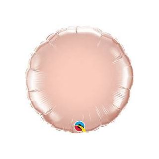 18" Qualatex Round Rose Gold Unpackaged Foil Balloon