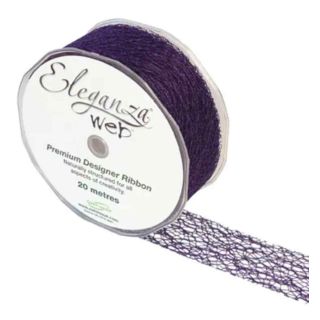 Purple Eleganza Web Ribbon 38mm x 20m