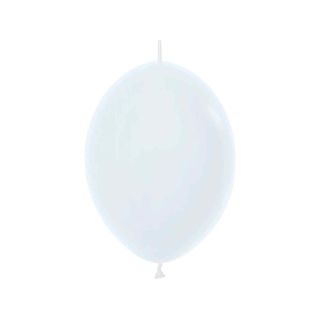 6" Sempertex Link White 005 Latex Balloons 50ct