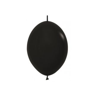 12" Sempertex Link Black Fashion 080 Latex Balloons 50ct