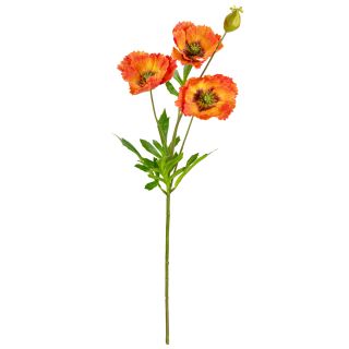 Small Poppy Spray Orange 68cm