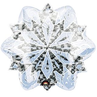 Snowflake Silver and Blue 18" Foil Balloon