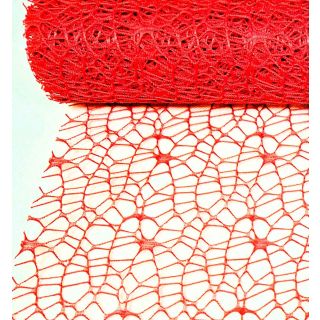 Spider Mesh Web Lace Red 50cm x 10m Roll