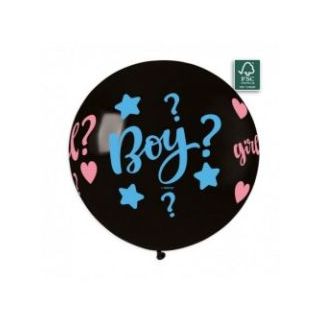 31" Gemar Girl or Boy Gender Reveal Black #014 1pc