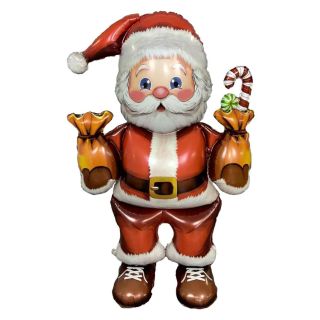 Traditional Christmas Santa Clause with Gift Bags 43" x 31" Foil Balloon