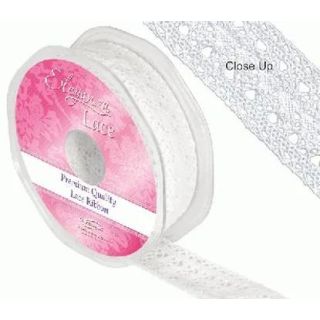 Eleganza Lace Victorian 27mm x 10m White No.01
