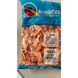 5" Pearl Peach Qualatex Latex Balloons 100ct