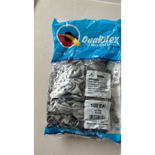 5" Silver Qualatex Latex Balloons 100ct