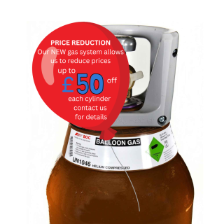 L Balloon Helium Gas BOC - Not available online call for collection details