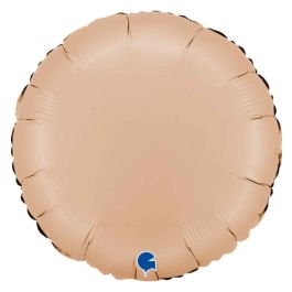 18" Grabo Round Satin Nude Foil