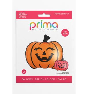 9" Smiling Duo Jack O' Lantern Foil Balloons pk2