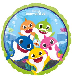 18" Baby Shark Family Foil Balloon