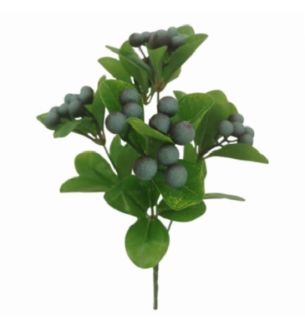 32cm Berry Bush Blue Bunch