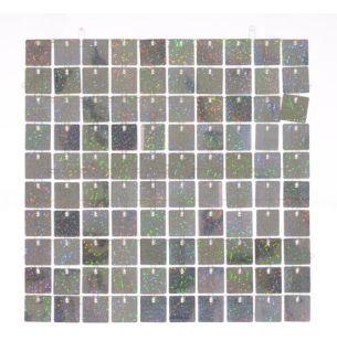 Sequin Wall Panel 30cm x 30cm Holographic Silver