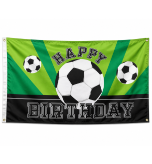 Football Flag Happy Birthday 90 x 150cm