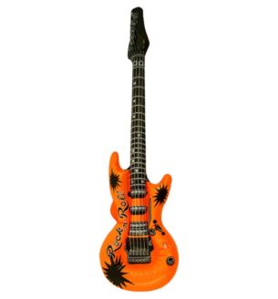 106cm Inflatable Guitar Neon Orange