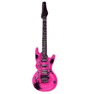 106cm Inflatable Guitar Neon Pink