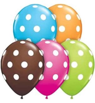 11" Big Polka Dots Latex Balloons 50ct