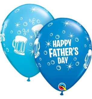 11" Happy Father's Day Beer Mug Latex Balloons 25ct
