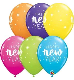 11" Happy New Year Latex Balloons 25ct