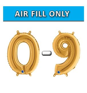 14" Gold Numbers Grabo Foil Balloons