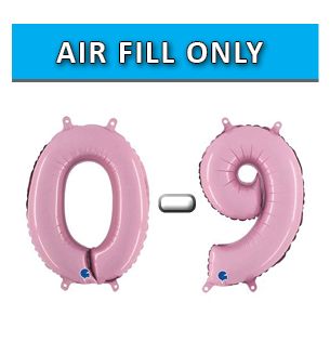 14" Pastel Pink Numbers Grabo Foil Balloons