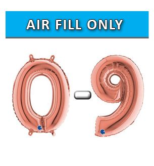14" Rose Gold Numbers Grabo Foil Balloons