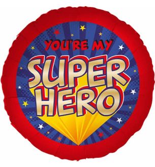 17" Father's Day - You're My Super Hero Foil Balloon