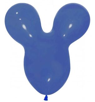 17" Sempertex Mouse Head Royal Blue 041 Latex Balloons 25ct