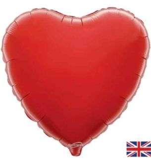 18" Oaktree Red Heart  Unpackaged Foil Balloon
