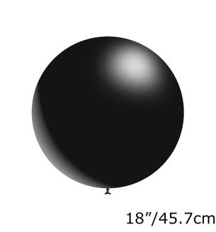 18" Decotex Black 20 Latex Balloons 10ct