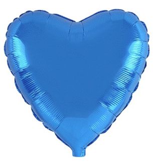 18" Flexmetal Heart Sapphire Blue Foil Balloon
