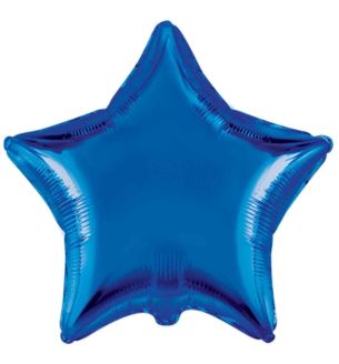 18" Flexmetal Star Baby Blue Foil Balloon