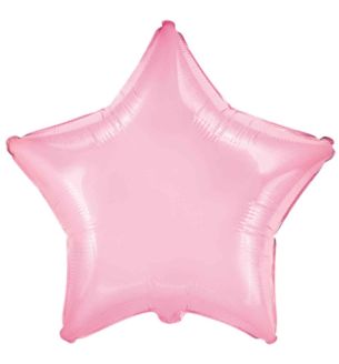 18" Flexmetal Star Baby Pink Foil Balloon