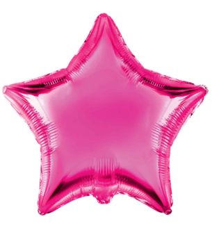 18" Flexmetal Star Fuchsia Foil Balloon