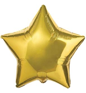 18" Flexmetal Star Gold Foil Balloon