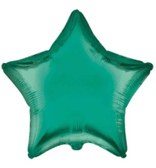 18" Flexmetal Star Green Foil Balloon